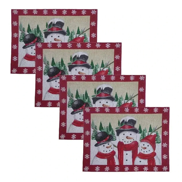 St. Nicholas Square® Snowman Tapestry Placemat - Picture 2 of 3